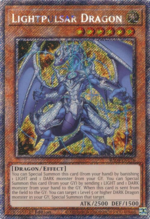 Lightpulsar Dragon [RA04-EN176] Platinum Secret Rare | Jomio and Rueliete's Cards and Comics