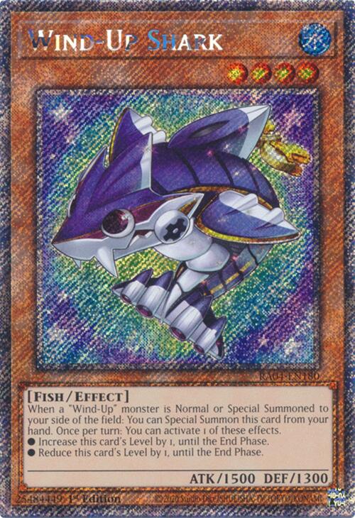 Wind-Up Shark [RA04-EN180] Platinum Secret Rare | Jomio and Rueliete's Cards and Comics