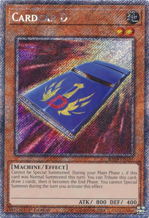 Cardcar D [RA04-EN181] Platinum Secret Rare | Jomio and Rueliete's Cards and Comics