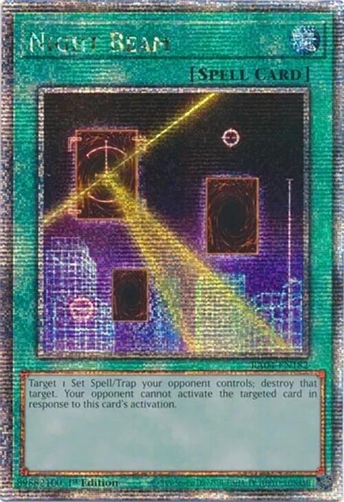 Night Beam [RA04-EN182] Quarter Century Secret Rare | Jomio and Rueliete's Cards and Comics