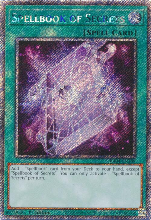 Spellbook of Secrets [RA04-EN189] Platinum Secret Rare | Jomio and Rueliete's Cards and Comics