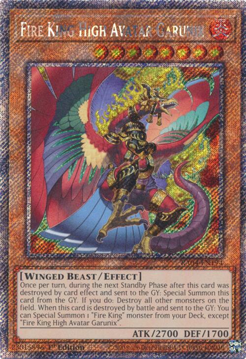 Fire King High Avatar Garunix [RA04-EN194] Platinum Secret Rare | Jomio and Rueliete's Cards and Comics
