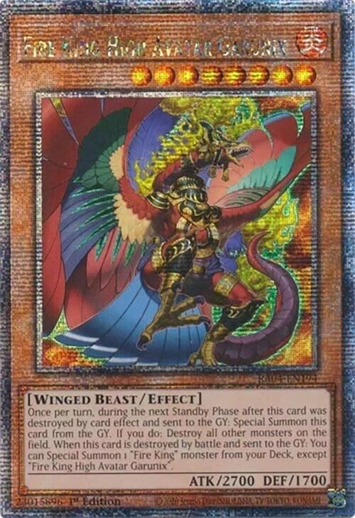 Fire King High Avatar Garunix [RA04-EN194] Quarter Century Secret Rare | Jomio and Rueliete's Cards and Comics