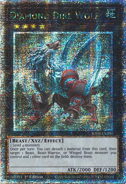 Diamond Dire Wolf [RA04-EN200] Quarter Century Secret Rare | Jomio and Rueliete's Cards and Comics
