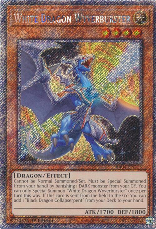 White Dragon Wyverburster [RA04-EN203] Platinum Secret Rare | Jomio and Rueliete's Cards and Comics
