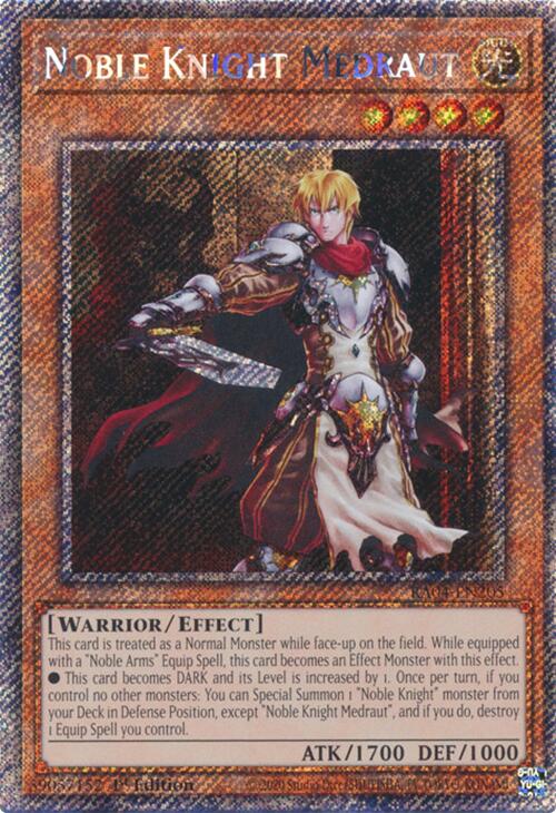 Noble Knight Medraut [RA04-EN205] Platinum Secret Rare | Jomio and Rueliete's Cards and Comics