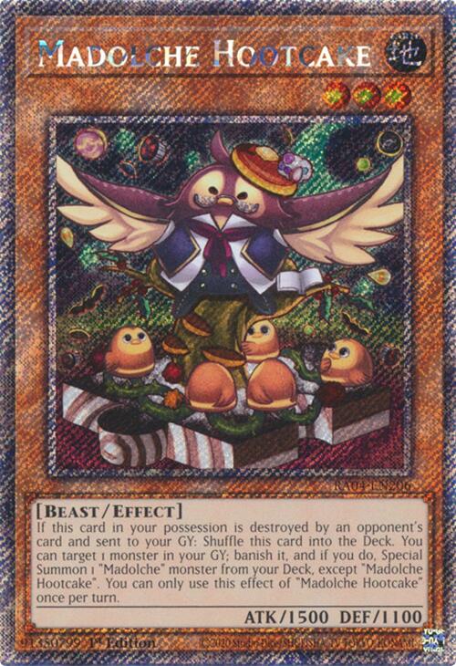 Madolche Hootcake [RA04-EN206] Platinum Secret Rare | Jomio and Rueliete's Cards and Comics