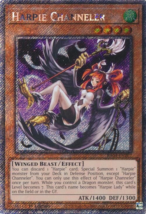 Harpie Channeler [RA04-EN207] Platinum Secret Rare | Jomio and Rueliete's Cards and Comics