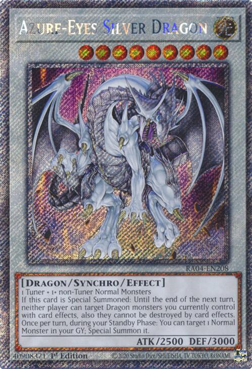 Azure-Eyes Silver Dragon [RA04-EN208] Platinum Secret Rare | Jomio and Rueliete's Cards and Comics