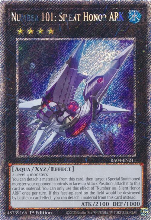 Number 101: Silent Honor ARK [RA04-EN211] Platinum Secret Rare | Jomio and Rueliete's Cards and Comics