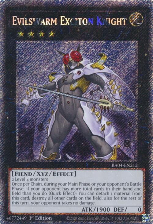 Evilswarm Exciton Knight [RA04-EN212] Platinum Secret Rare | Jomio and Rueliete's Cards and Comics