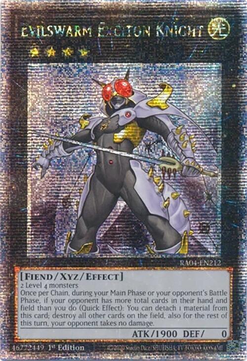 Evilswarm Exciton Knight [RA04-EN212] Quarter Century Secret Rare | Jomio and Rueliete's Cards and Comics