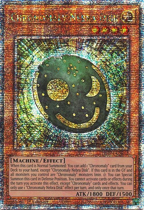 Chronomaly Nebra Disk [RA04-EN213] Quarter Century Secret Rare | Jomio and Rueliete's Cards and Comics