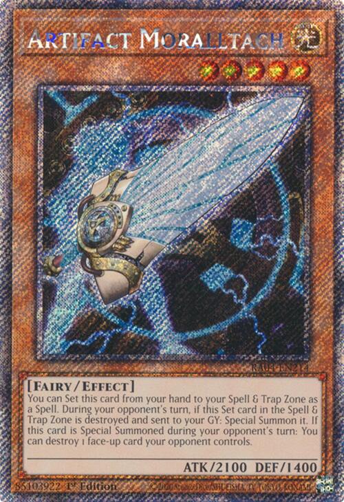 Artifact Moralltach [RA04-EN214] Platinum Secret Rare | Jomio and Rueliete's Cards and Comics