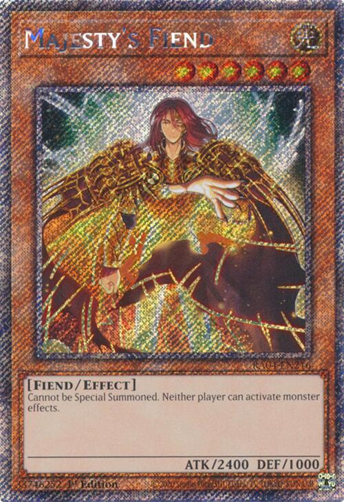 Majesty's Fiend [RA04-EN216] Platinum Secret Rare | Jomio and Rueliete's Cards and Comics