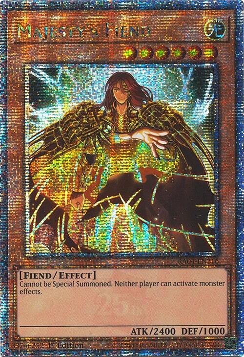 Majesty's Fiend [RA04-EN216] Quarter Century Secret Rare | Jomio and Rueliete's Cards and Comics