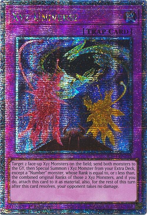 Xyz Universe [RA04-EN218] Quarter Century Secret Rare | Jomio and Rueliete's Cards and Comics
