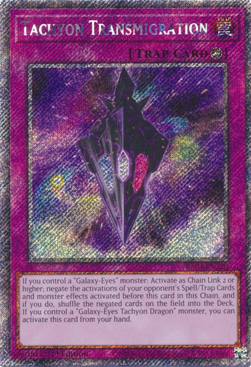 Tachyon Transmigration [RA04-EN220] Platinum Secret Rare | Jomio and Rueliete's Cards and Comics