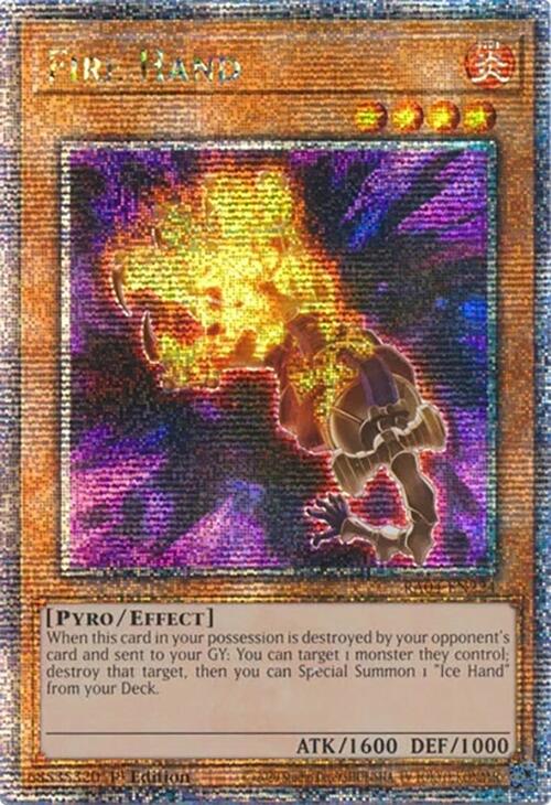 Fire Hand [RA04-EN224] Quarter Century Secret Rare | Jomio and Rueliete's Cards and Comics