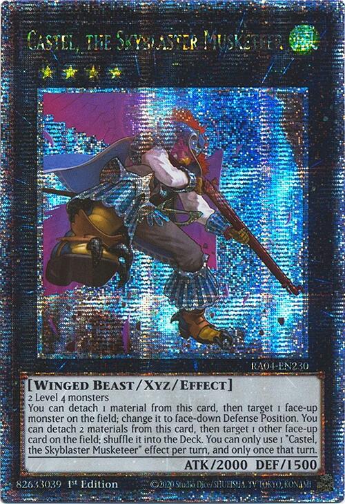 Castel, the Skyblaster Musketeer [RA04-EN230] Quarter Century Secret Rare | Jomio and Rueliete's Cards and Comics