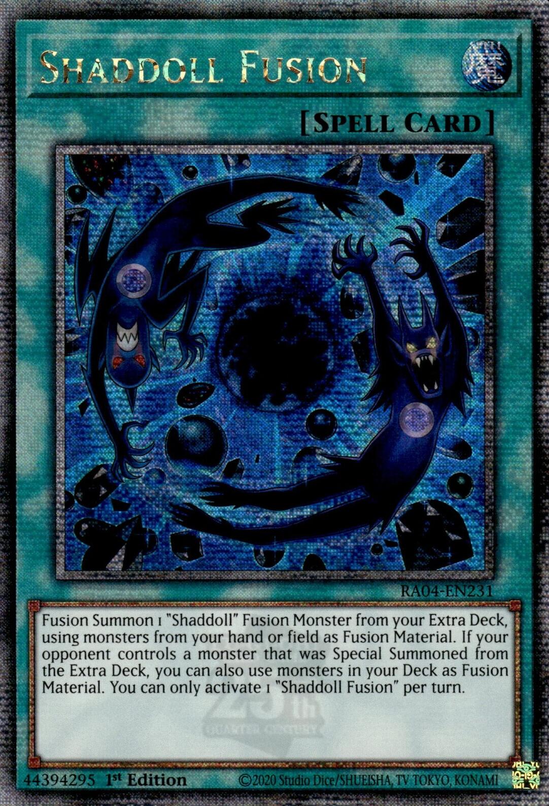 Shaddoll Fusion [RA04-EN231] Quarter Century Secret Rare | Jomio and Rueliete's Cards and Comics