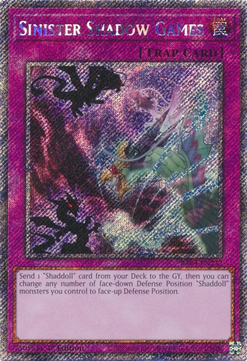 Sinister Shadow Games [RA04-EN232] Platinum Secret Rare | Jomio and Rueliete's Cards and Comics