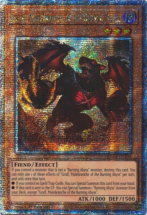 Graff, Malebranche of the Burning Abyss [RA04-EN234] Quarter Century Secret Rare | Jomio and Rueliete's Cards and Comics