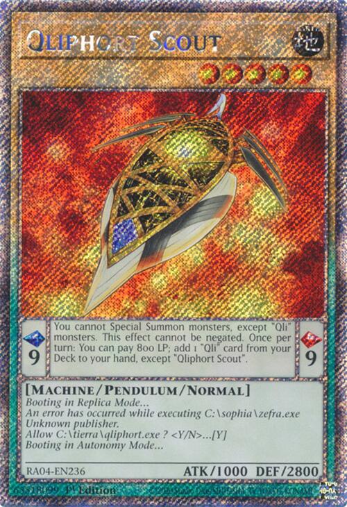 Qliphort Scout [RA04-EN236] Platinum Secret Rare | Jomio and Rueliete's Cards and Comics
