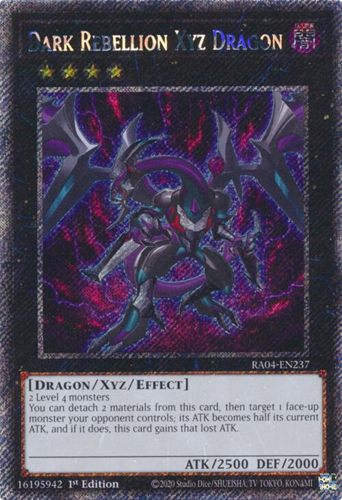 Dark Rebellion Xyz Dragon [RA04-EN237] Platinum Secret Rare | Jomio and Rueliete's Cards and Comics