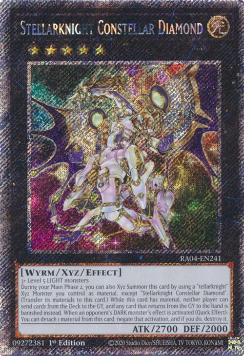 Stellarknight Constellar Diamond [RA04-EN241] Platinum Secret Rare | Jomio and Rueliete's Cards and Comics