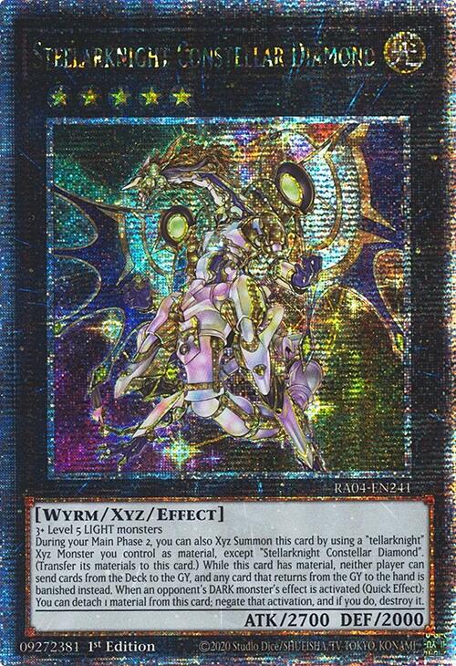 Stellarknight Constellar Diamond [RA04-EN241] Quarter Century Secret Rare | Jomio and Rueliete's Cards and Comics