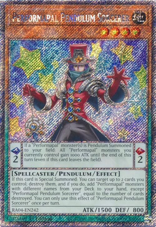 Performapal Pendulum Sorcerer [RA04-EN242] Platinum Secret Rare | Jomio and Rueliete's Cards and Comics