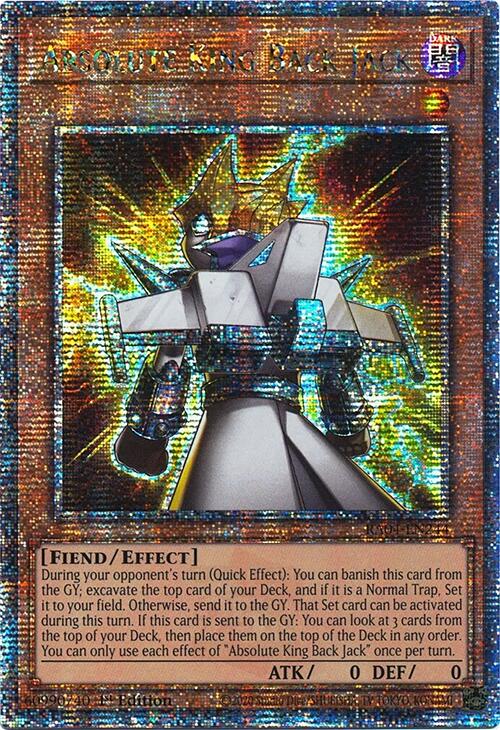 Absolute King Back Jack [RA04-EN244] Quarter Century Secret Rare | Jomio and Rueliete's Cards and Comics