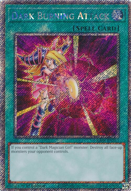 Dark Burning Attack [RA04-EN245] Platinum Secret Rare | Jomio and Rueliete's Cards and Comics