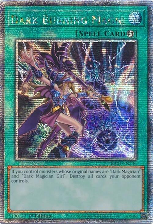 Dark Burning Magic [RA04-EN246] Quarter Century Secret Rare | Jomio and Rueliete's Cards and Comics