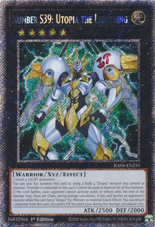 Number S39: Utopia the Lightning [RA04-EN251] Platinum Secret Rare | Jomio and Rueliete's Cards and Comics