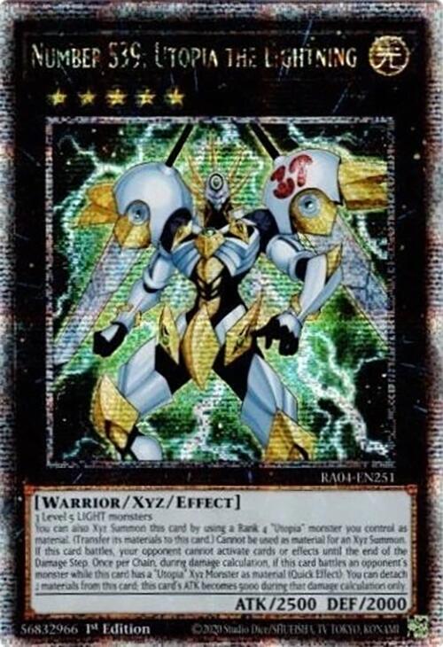 Number S39: Utopia the Lightning [RA04-EN251] Quarter Century Secret Rare | Jomio and Rueliete's Cards and Comics