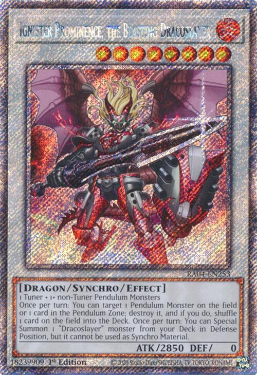 Ignister Prominence, the Blasting Dracoslayer [RA04-EN253] Platinum Secret Rare | Jomio and Rueliete's Cards and Comics