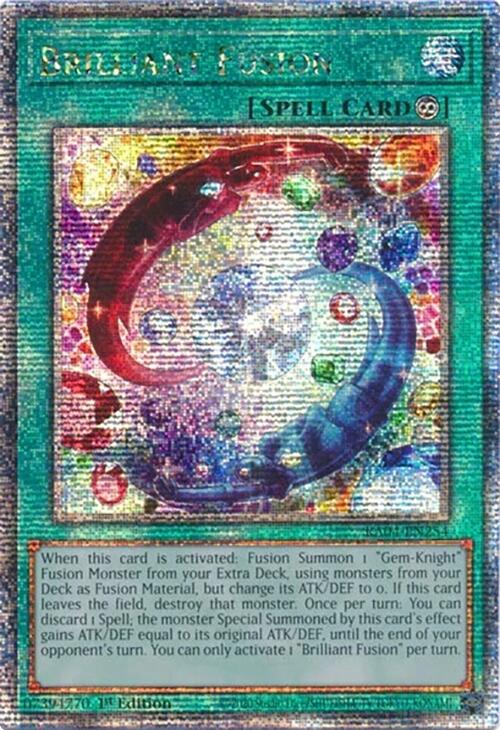 Brilliant Fusion [RA04-EN254] Quarter Century Secret Rare | Jomio and Rueliete's Cards and Comics
