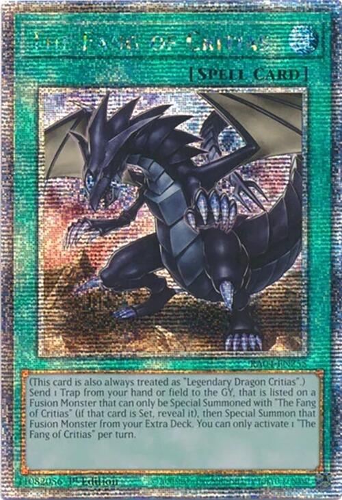 The Fang of Critias [RA04-EN255] Quarter Century Secret Rare | Jomio and Rueliete's Cards and Comics