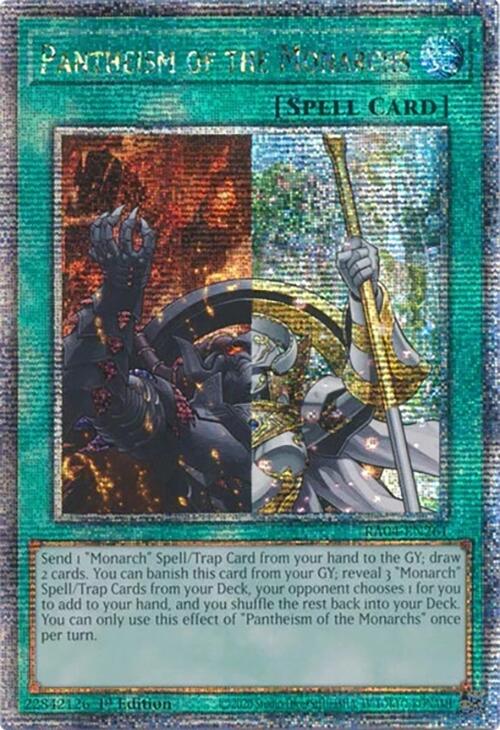 Pantheism of the Monarchs [RA04-EN261] Quarter Century Secret Rare | Jomio and Rueliete's Cards and Comics