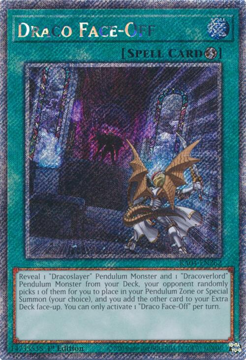 Draco Face-Off [RA04-EN262] Platinum Secret Rare | Jomio and Rueliete's Cards and Comics