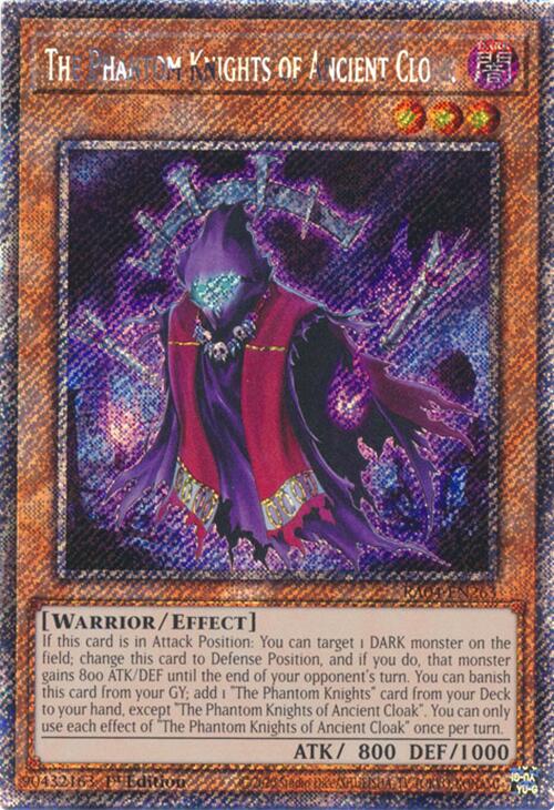 The Phantom Knights of Ancient Cloak [RA04-EN263] Platinum Secret Rare | Jomio and Rueliete's Cards and Comics