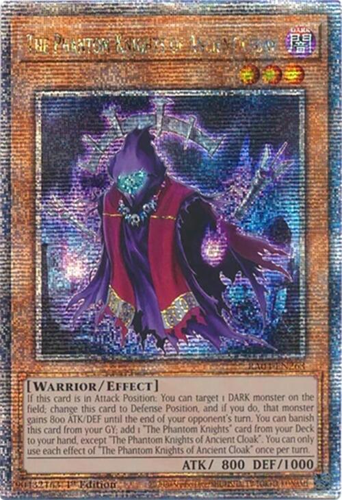 The Phantom Knights of Ancient Cloak [RA04-EN263] Quarter Century Secret Rare | Jomio and Rueliete's Cards and Comics
