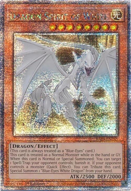 Dragon Spirit of White [RA04-EN265] Quarter Century Secret Rare | Jomio and Rueliete's Cards and Comics