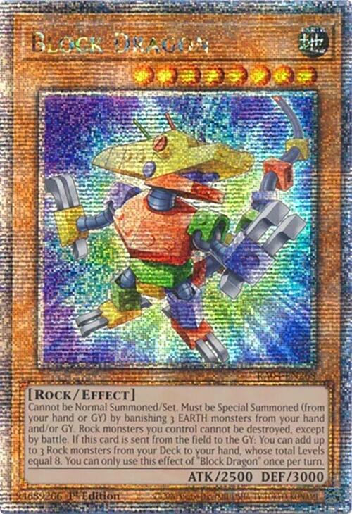 Block Dragon [RA04-EN268] Quarter Century Secret Rare | Jomio and Rueliete's Cards and Comics