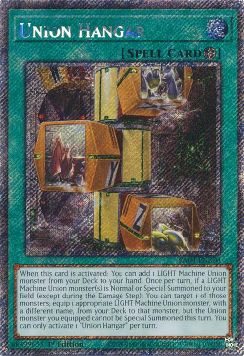Union Hangar [RA04-EN270] Platinum Secret Rare | Jomio and Rueliete's Cards and Comics
