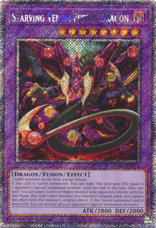Starving Venom Fusion Dragon [RA04-EN272] Platinum Secret Rare | Jomio and Rueliete's Cards and Comics