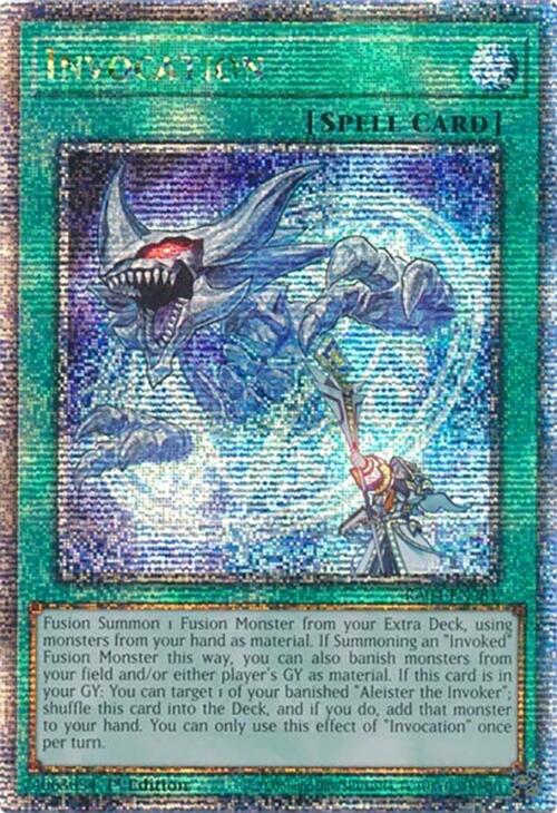 Invocation [RA04-EN281] Quarter Century Secret Rare | Jomio and Rueliete's Cards and Comics