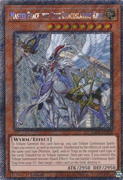 Master Peace, the True Dracoslaying King [RA04-EN283] Platinum Secret Rare | Jomio and Rueliete's Cards and Comics